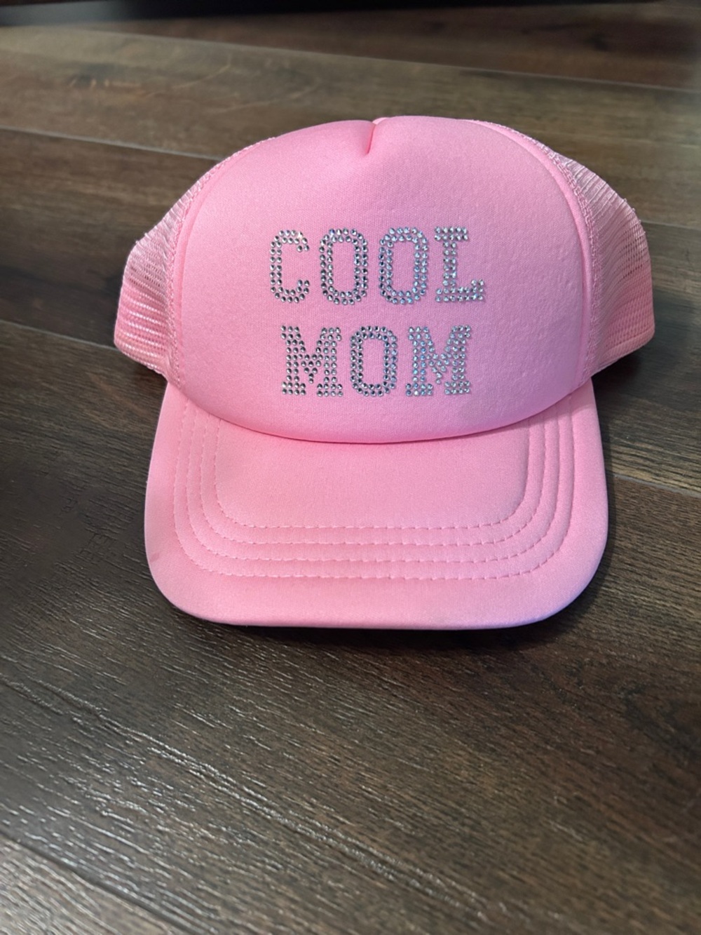 Pink "COOL MOM" Rhinestone Trucker Hat